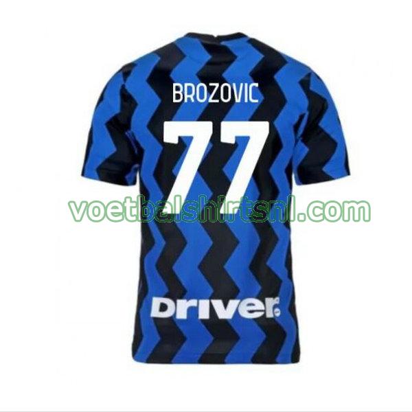 voetbalshirt inter milan mannen 2020-2021 thuis brozovic 77