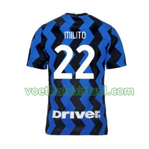 voetbalshirt inter milan mannen 2020-2021 thuis milito 22
