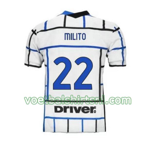 voetbalshirt inter milan mannen 2020-2021 uit milito 22