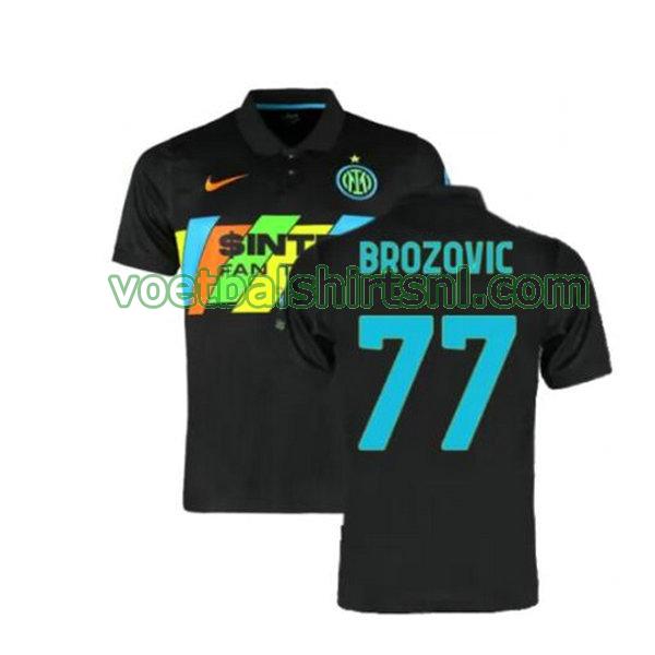 voetbalshirt inter milan mannen 2021 2022 3e brozovic 77 zwart