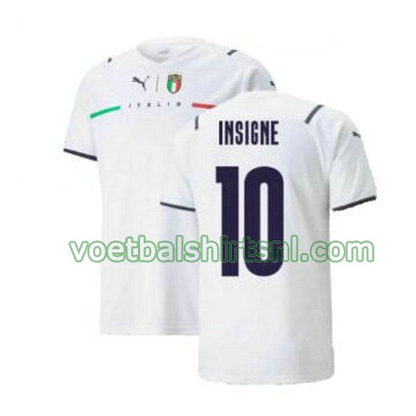 voetbalshirt italië mannen 2021 2022 uit insigne 10 wit