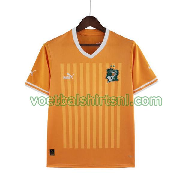 voetbalshirt ivoorkust mannen 2022 2023 thuis thailand oranje