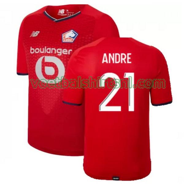 voetbalshirt lille osc mannen 2021 2022 thuis andre 21 rood