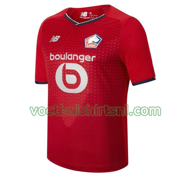 voetbalshirt lille osc mannen 2021 2022 thuis rood