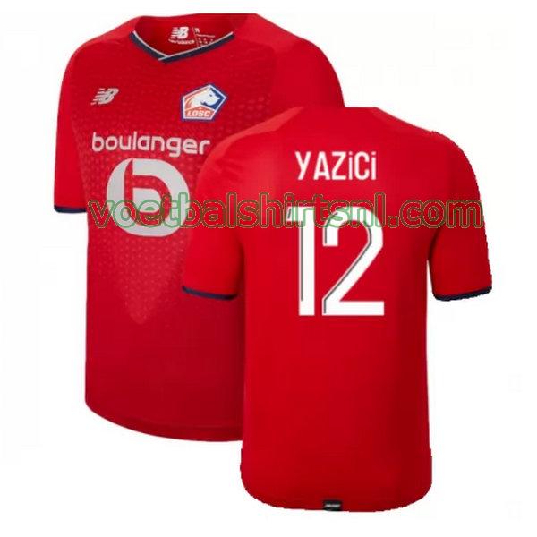 voetbalshirt lille osc mannen 2021 2022 thuis yazici 12 rood