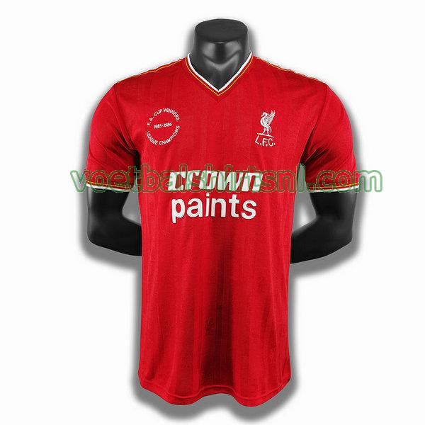 voetbalshirt liverpool mannen 1985 1986 thuis player rood