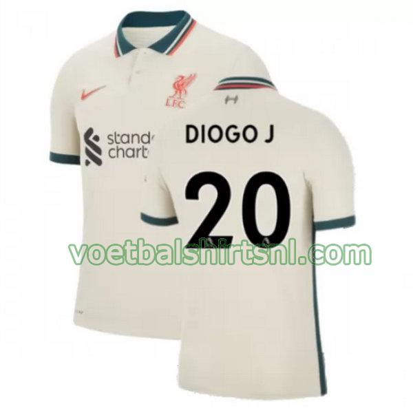 voetbalshirt liverpool mannen 2021 2022 uit diogo j 20 geel