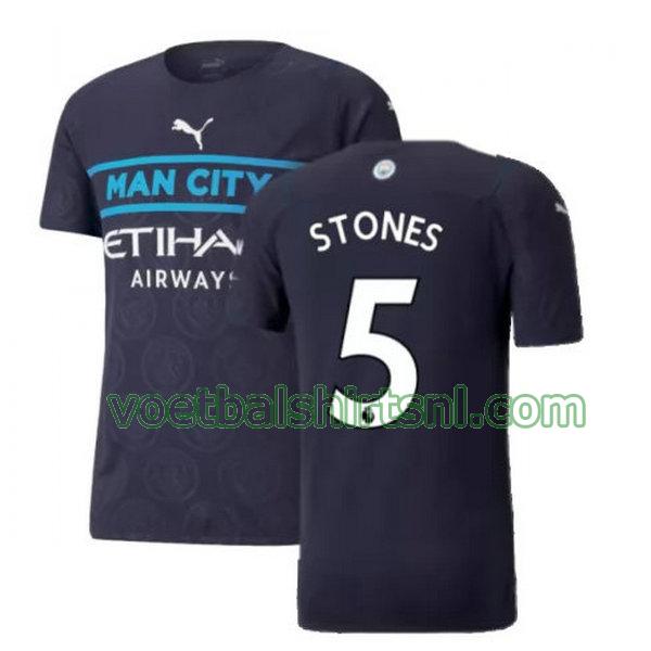 voetbalshirt manchester city mannen 2021 2022 3e stones 5 zwart