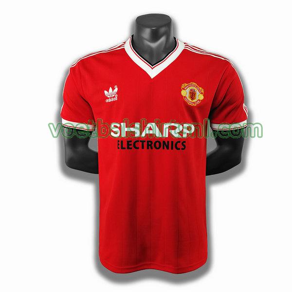 voetbalshirt manchester united mannen 1983 thuis player rood