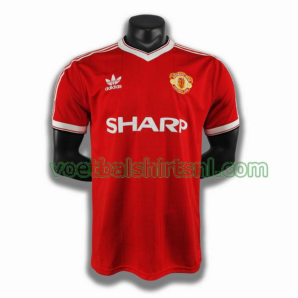 voetbalshirt manchester united mannen 1984 thuis player rood