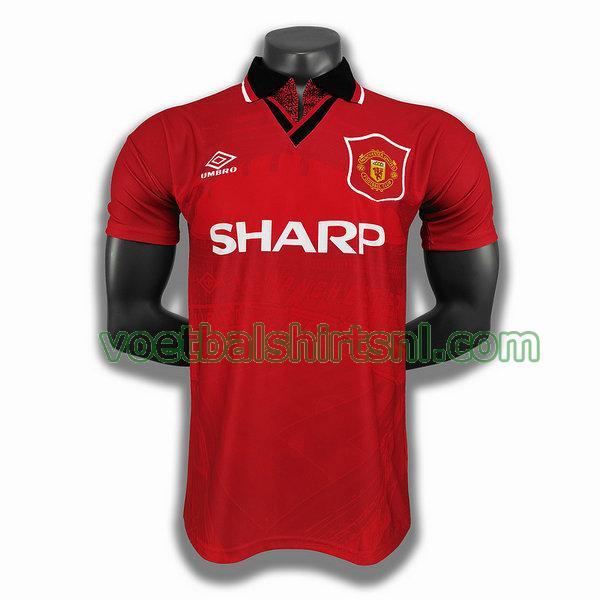 voetbalshirt manchester united mannen 1994 1996 thuis player rood