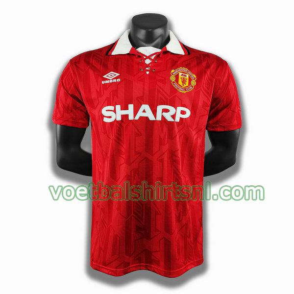 voetbalshirt manchester united mannen 1994 thuis player rood