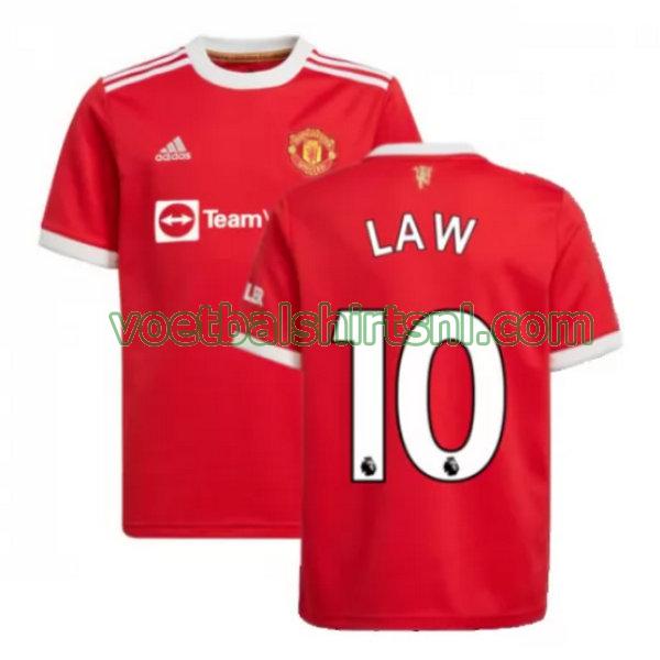 voetbalshirt manchester united mannen 2021 2022 thuis law 10 rood