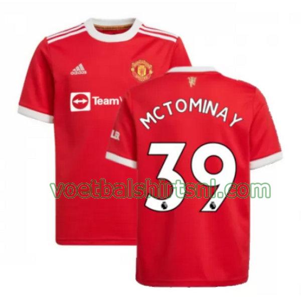 voetbalshirt manchester united mannen 2021 2022 thuis mctominay 39 rood