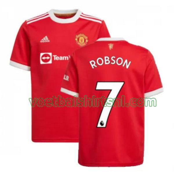 voetbalshirt manchester united mannen 2021 2022 thuis robson 7 rood