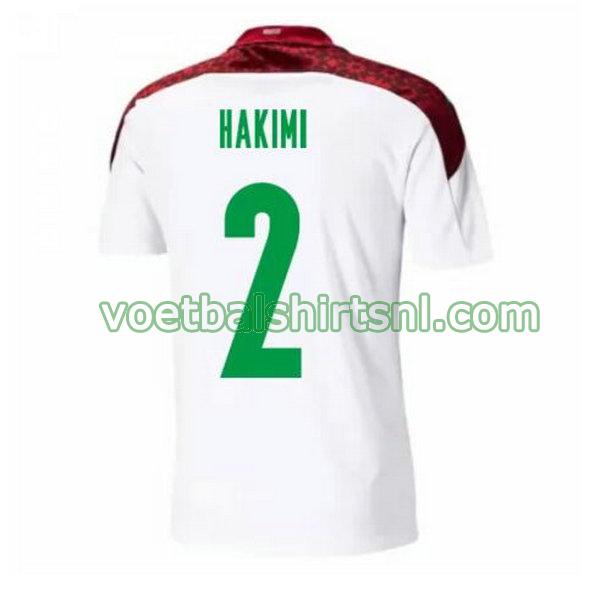 voetbalshirt marokko mannen 2020-2021 uit hakimi 2 wit