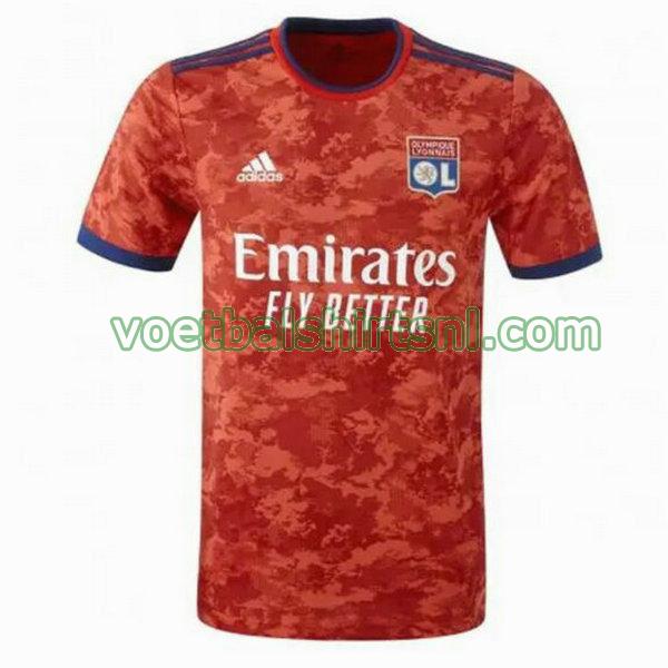 voetbalshirt olympique lyon mannen 2021 2022 uit rood