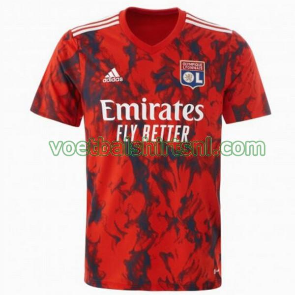 voetbalshirt olympique lyon mannen 2022 2023 uit rood