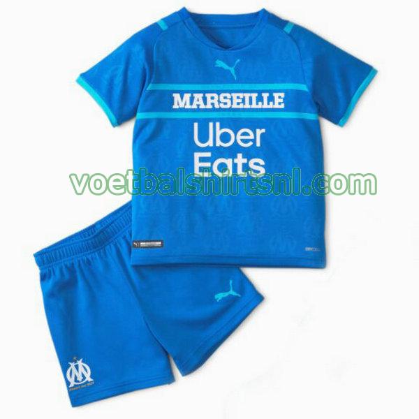 voetbalshirt olympique marseille kinderen 2021 2022 3e blauw