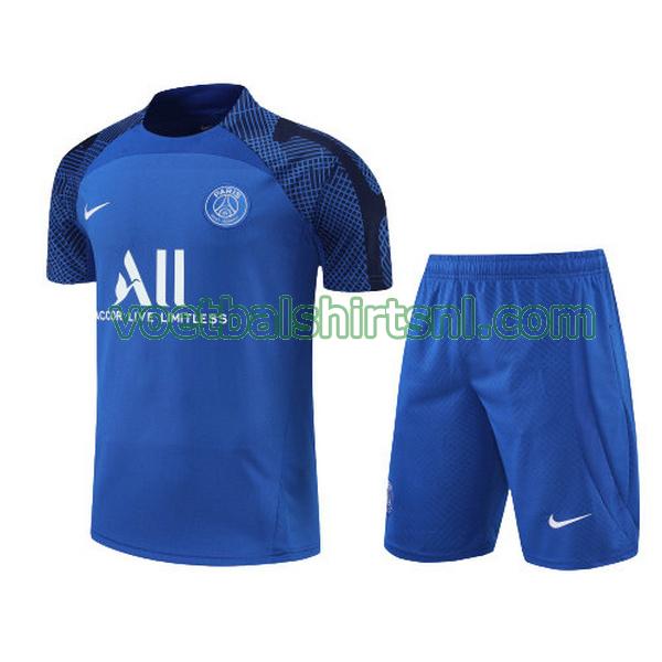voetbalshirt paris saint germain mannen 2022 2023 training blauw set