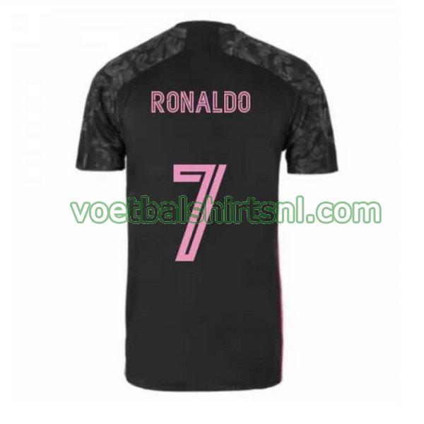 voetbalshirt real madrid mannen 2020-2021 3e ronaldo 7 zwart