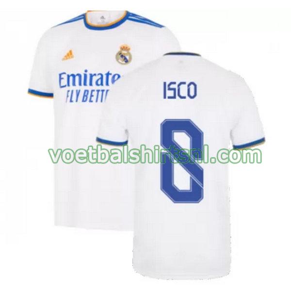 voetbalshirt real madrid mannen 2021 2022 thuis isco 8 wit