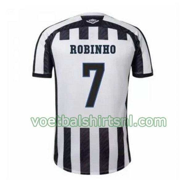 voetbalshirt santos fc mannen 2020-2021 uit robinho 7 zwart wit