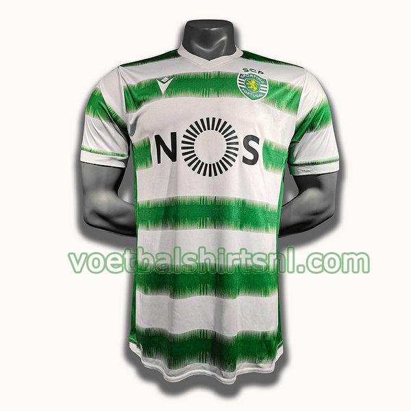 voetbalshirt sporting lissabon mannen 2020-2021 thuis player wit groen