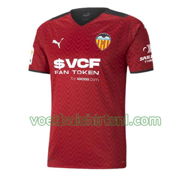 voetbalshirt valencia cf mannen 2021 2022 uit thailand rood