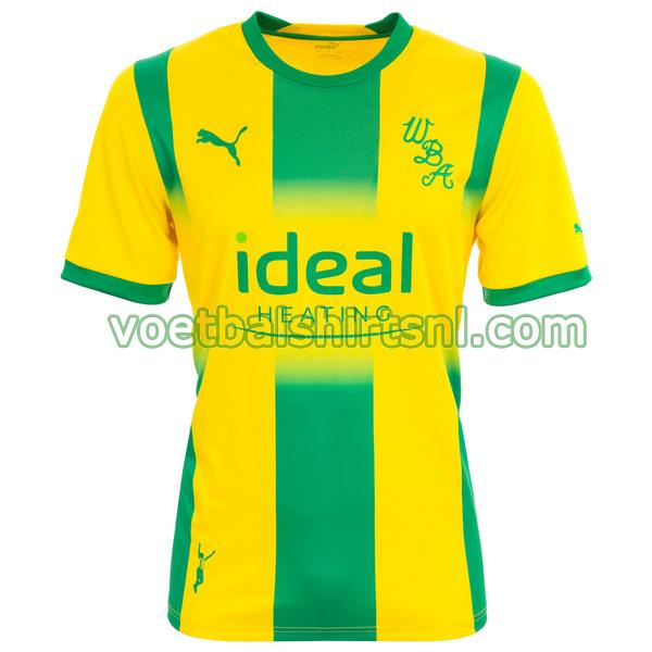 voetbalshirt west bromwich albion mannen 2022 2023 uit thailand geel groen