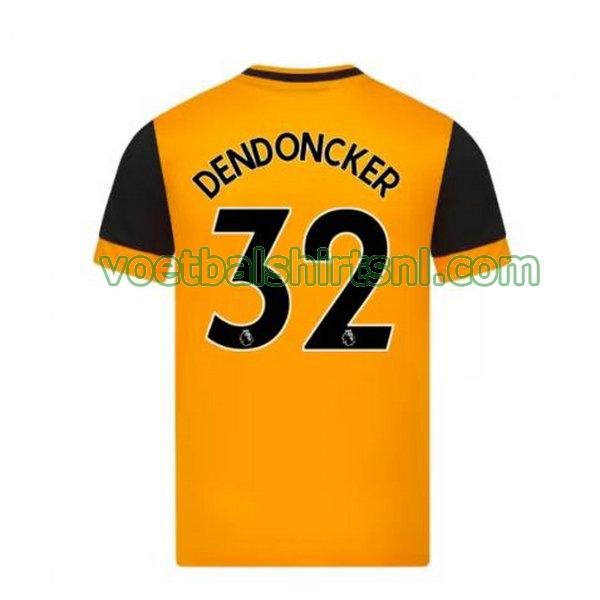 voetbalshirt wolves mannen 2020-2021 thuis dendoncker 32 geel