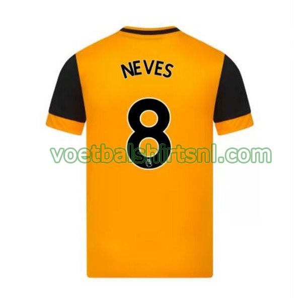 voetbalshirt wolves mannen 2020-2021 thuis neves 8 geel