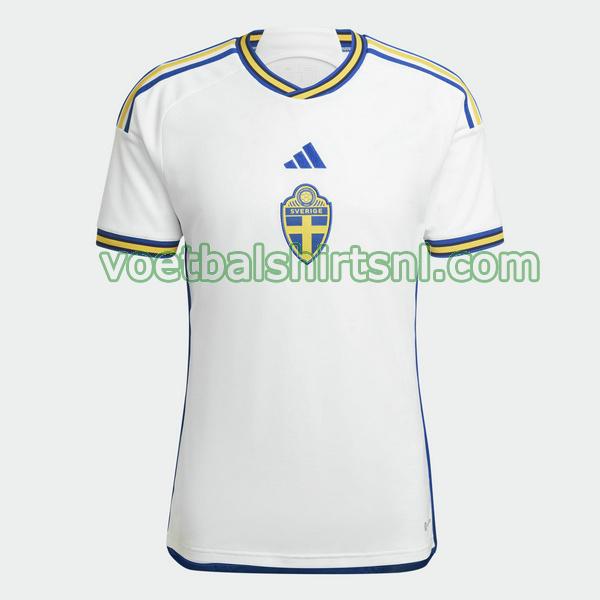 voetbalshirt zweden mannen 2022 uit thailand wit