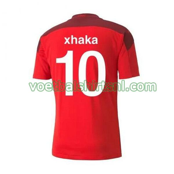 voetbalshirt zwitserland mannen 2020-2021 thuis xhaka 10 rood